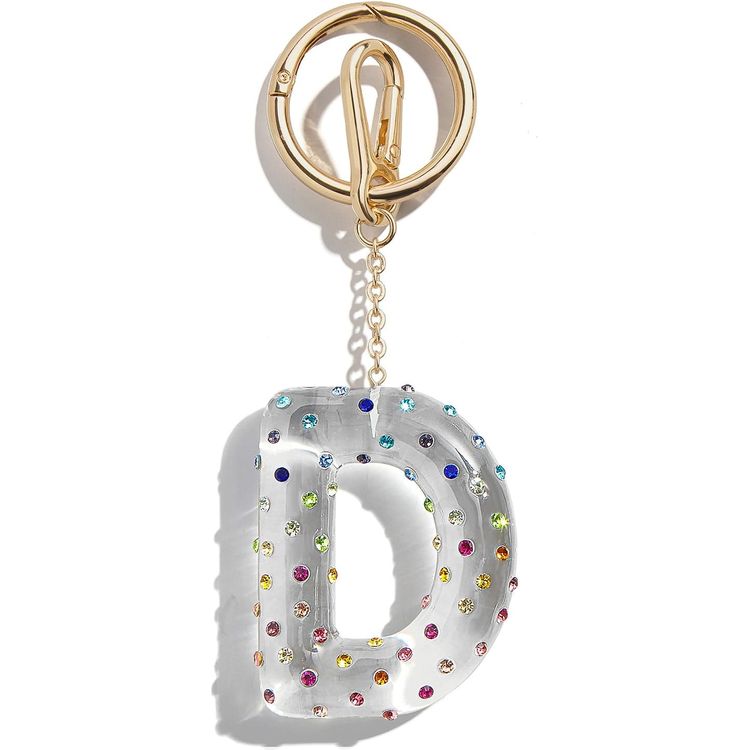 BaubleBar Confetti Initial Bag Charm - D