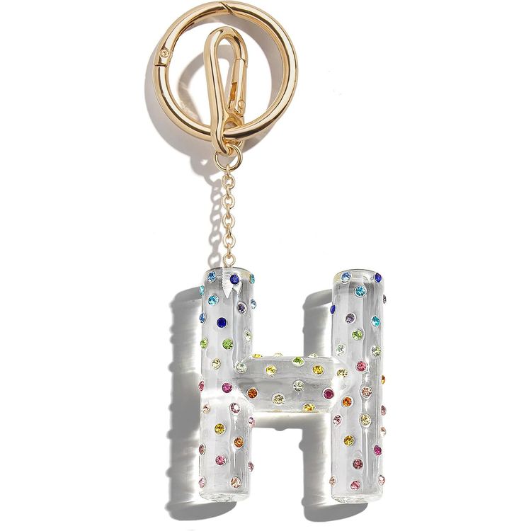 BaubleBar Confetti Initial Bag Charm - H