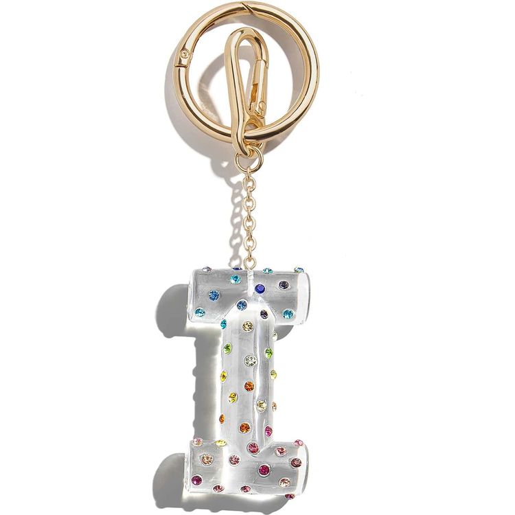 BaubleBar Confetti Initial Bag Charm - I