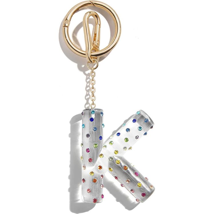 BaubleBar Confetti Initial Bag Charm - K