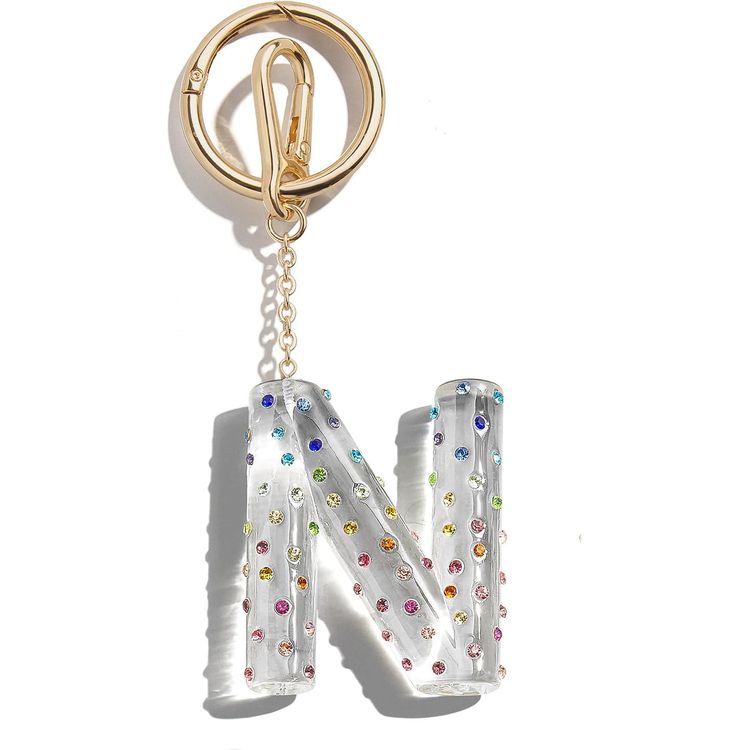 BaubleBar Confetti Initial Bag Charm - N