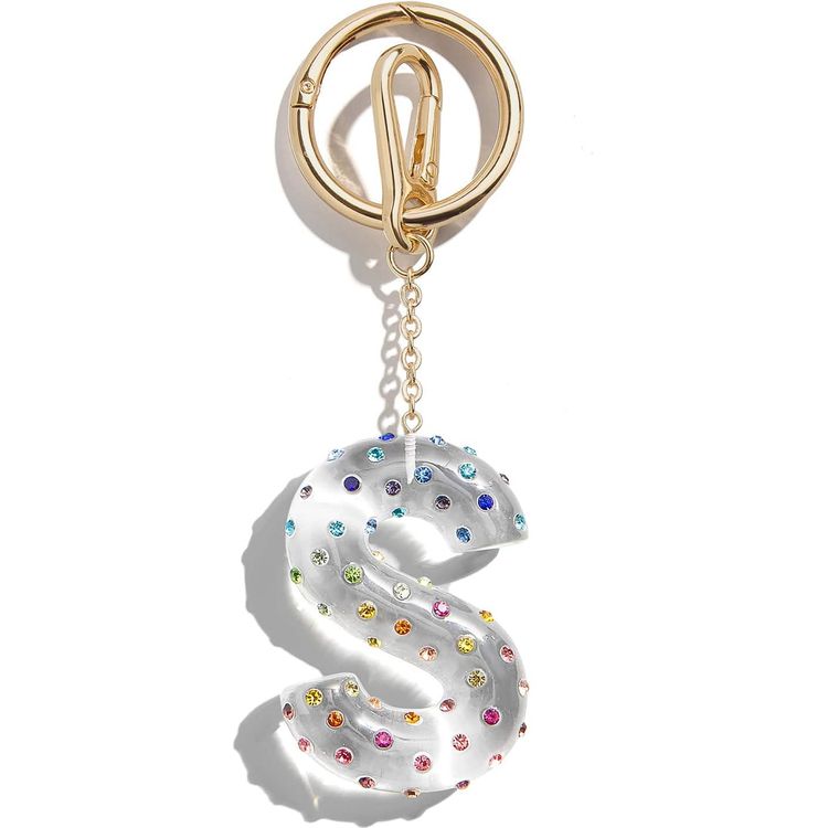 BaubleBar Confetti Initial Bag Charm - S