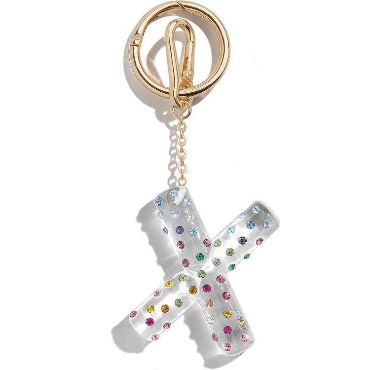 BaubleBar Confetti Initial Bag Charm - X