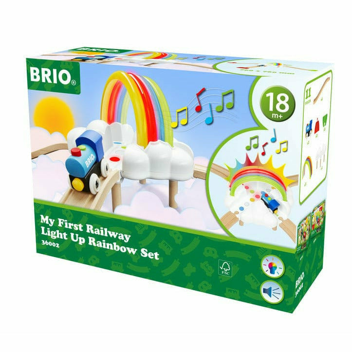 Brio My First Railway Light Up Rainbow Train Set