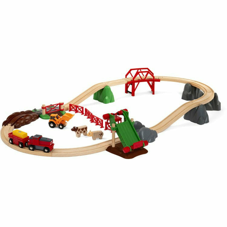 Brio Animal Farm Wooden Train Set