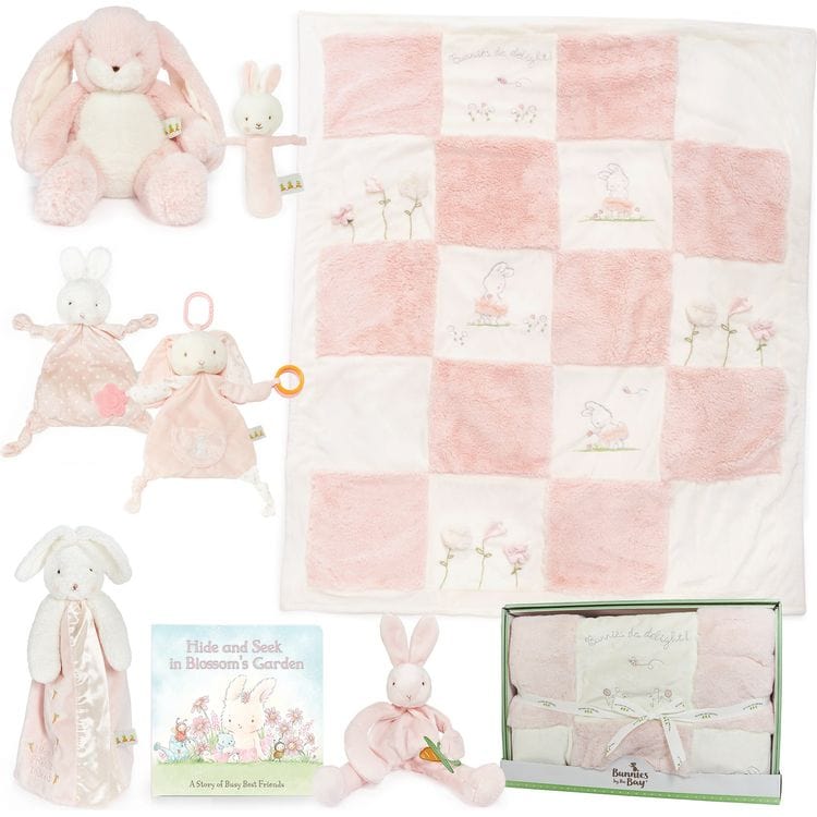 Bunnies By The Bay Blossom Deluxe Baby Gift Set