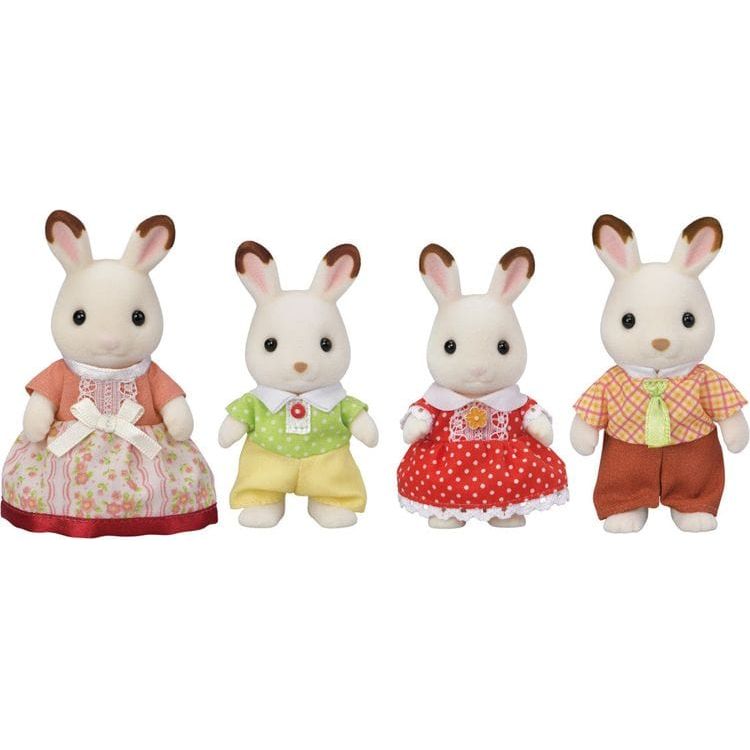 Calico Critters Calico Critters Chocolate Rabbit Family, Set of 4 Collectible Doll Figures