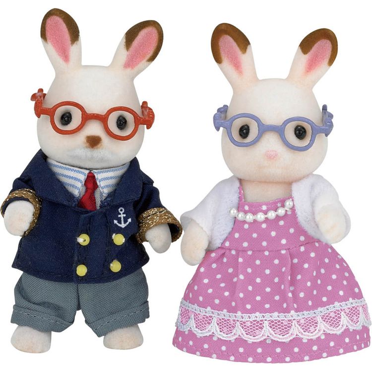 Calico Critters Calico Critters Chocolate Rabbit Grandparents Collectible Doll Figures