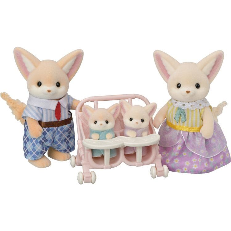 Calico Critters Calico Critters Fennec Fox Family, Set of 4 Collectible Doll Figures