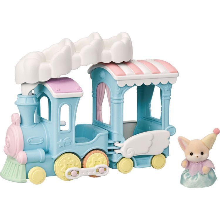 Calico Critters Calico Critters Floating Cloud Rainbow Train, Toy Train Vehicle for Dolls with Figure Included