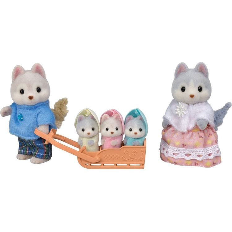 Calico Critters Calico Critters Husky Family, Set of 5 Collectible Doll Figures