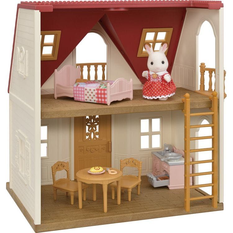 Calico Critters Calico Critters Red Roof Cozy Cottage, Dollhouse Playset with Figure, Furniture and Accessories