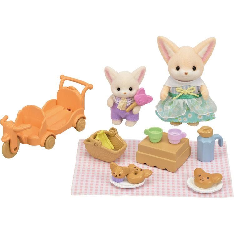 Calico Critters Calico Critters Sunny Picnic Set, Dollhouse Playset with 2 Collectible Figures and Accessories