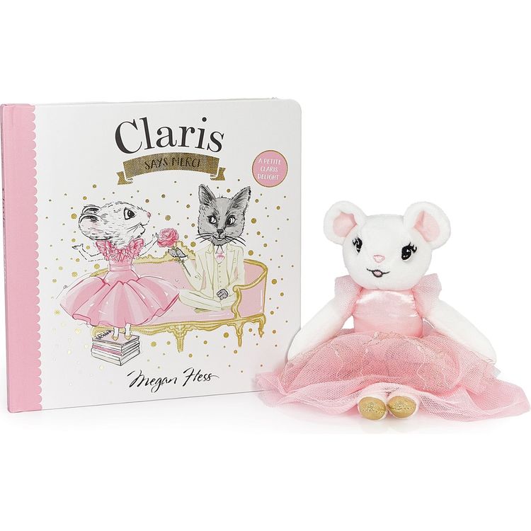 Claris - The Chicest Mouse in Paris™ Claris The Mouse: Claris Says Merci & Pink Mini Plush Doll Book Bundle