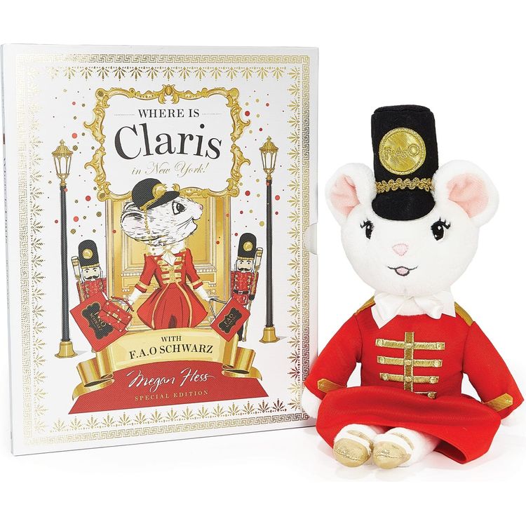 Claris - The Chicest Mouse in Paris™ Claris The Mouse: Where is Claris In New York & FAO Schwarz Toy Soldier Plush Book Bundle