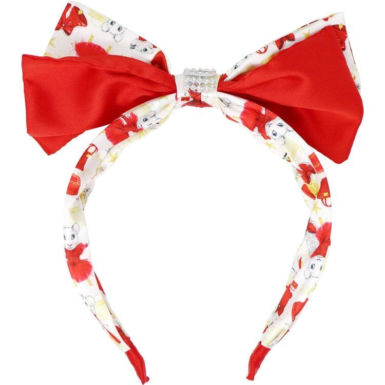 Claris - The Chicest Mouse in Paris™ Claris Fashion Red Print Bow Headband