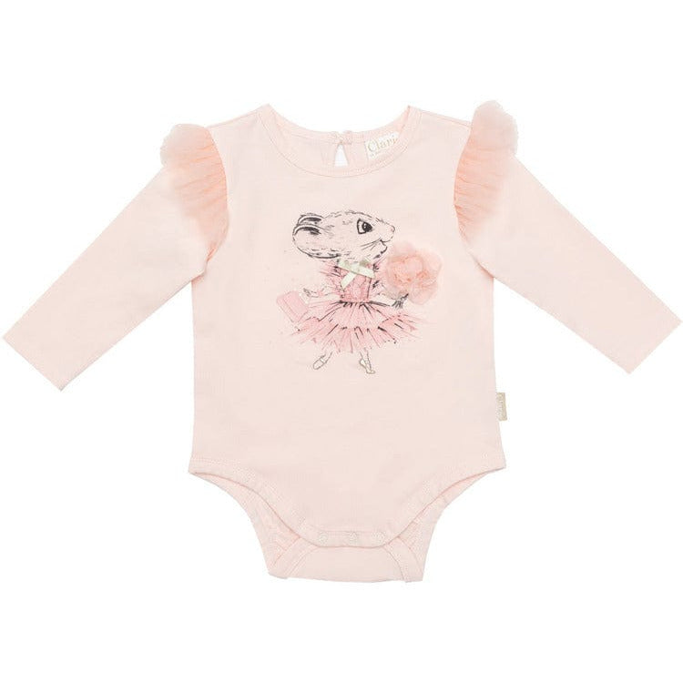 Claris - The Chicest Mouse in Paris™ Claris Long Sleeve Bodysuit- size 0-3 Months