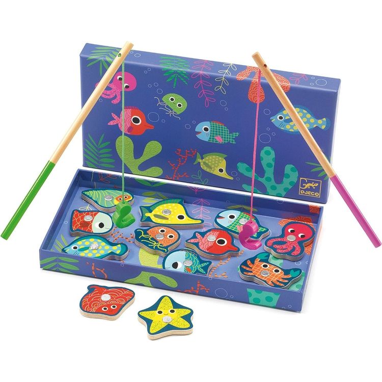 Djeco Colour Wooden Magnetic Fishing Game