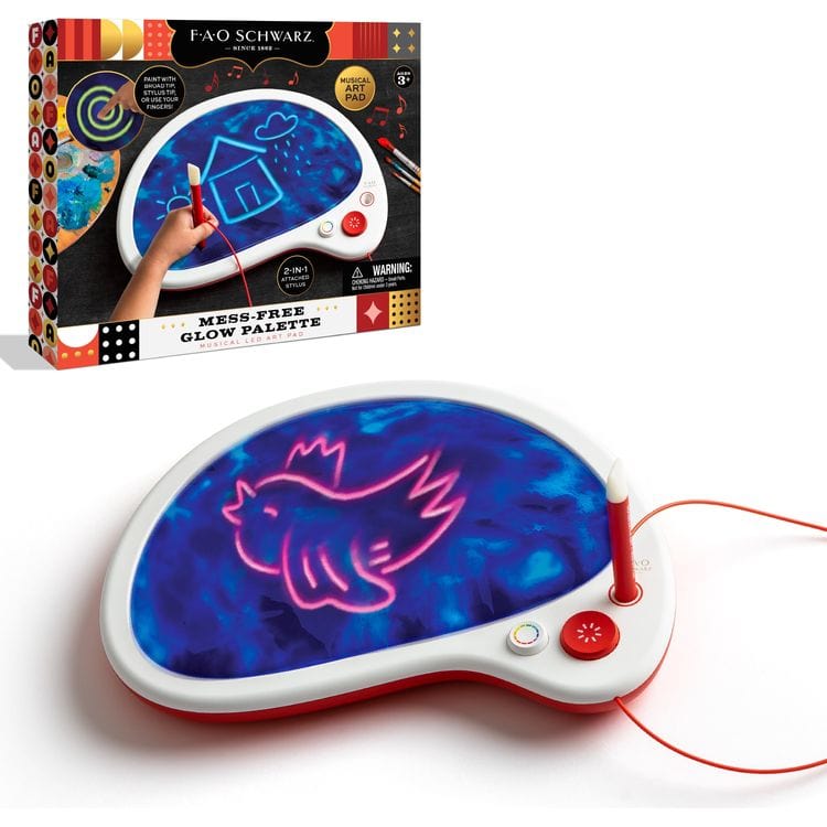 FAO Schwarz LED Mess-Free Glow Drawing Palette with Built-In Music