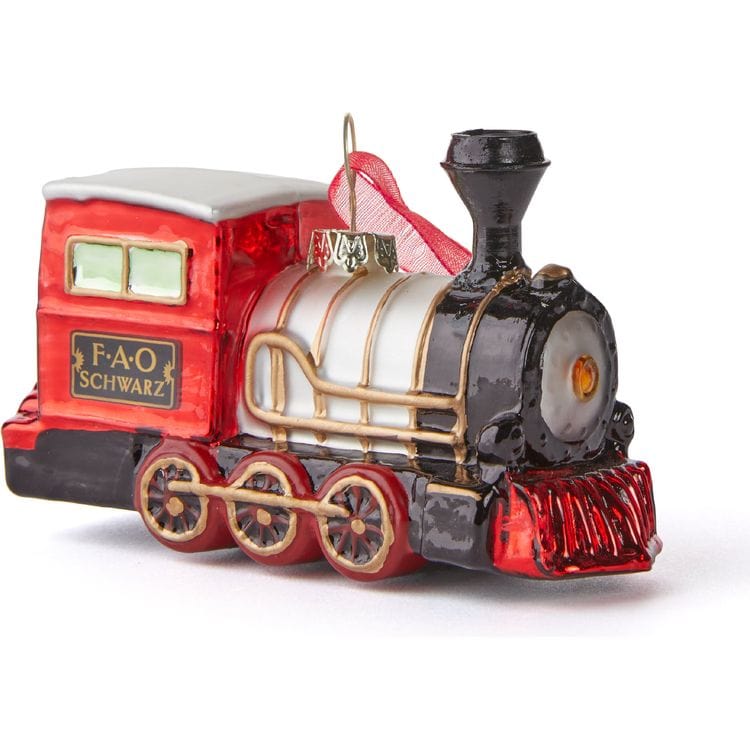 FAO Schwarz FAO Schwarz Train Glass Ornament