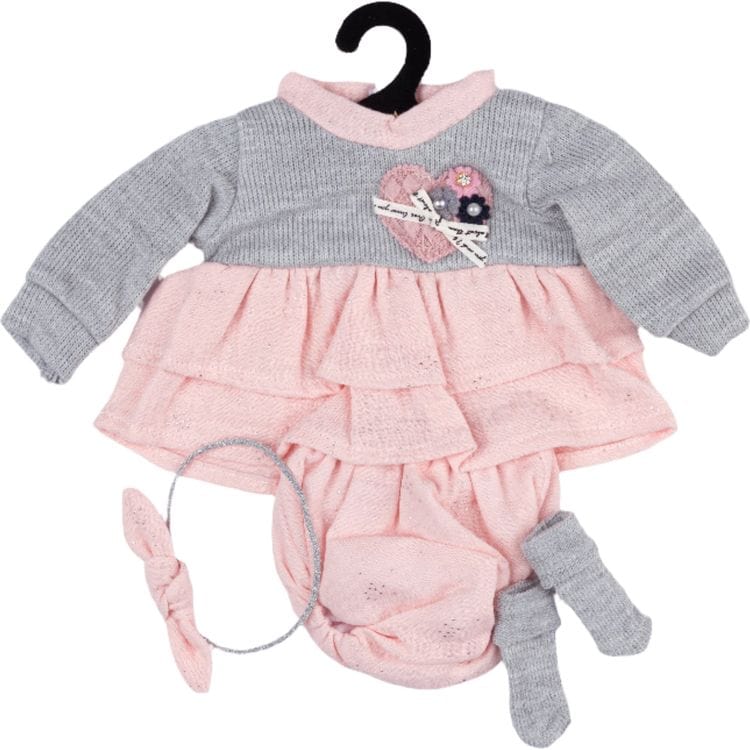 FAO Schwarz My FAO Doll Outfit - Pink & Grey Dress