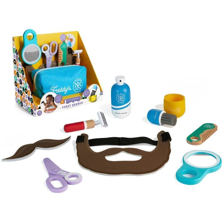 FAO Schwarz First Barber Pretend Play Wood Grooming Kit