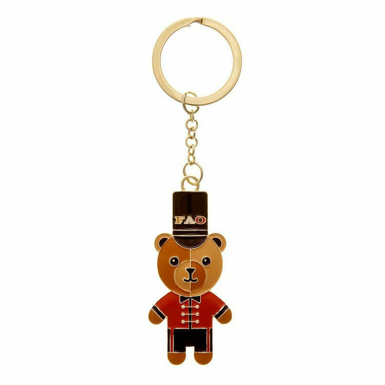 FAO Schwarz Soldier Bear Key Ring