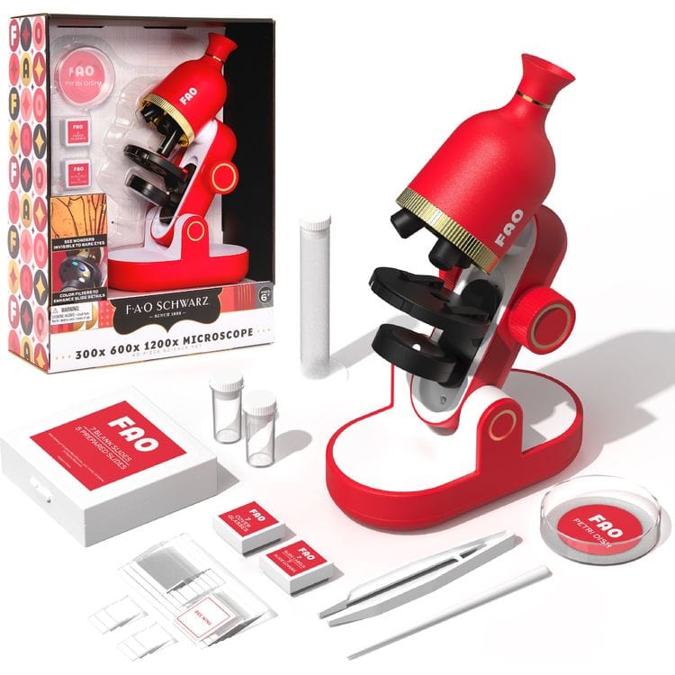 FAO Schwarz 40-Piece Microscope Science Set