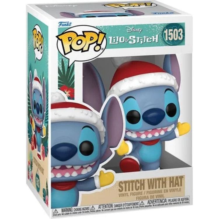 Funko POP! Holiday: Stitch with Hat Figure