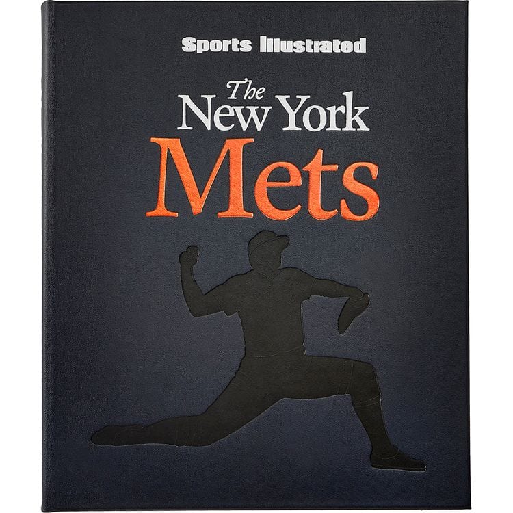 Graphic Image The New York Mets Book in Navy Bonded Leather