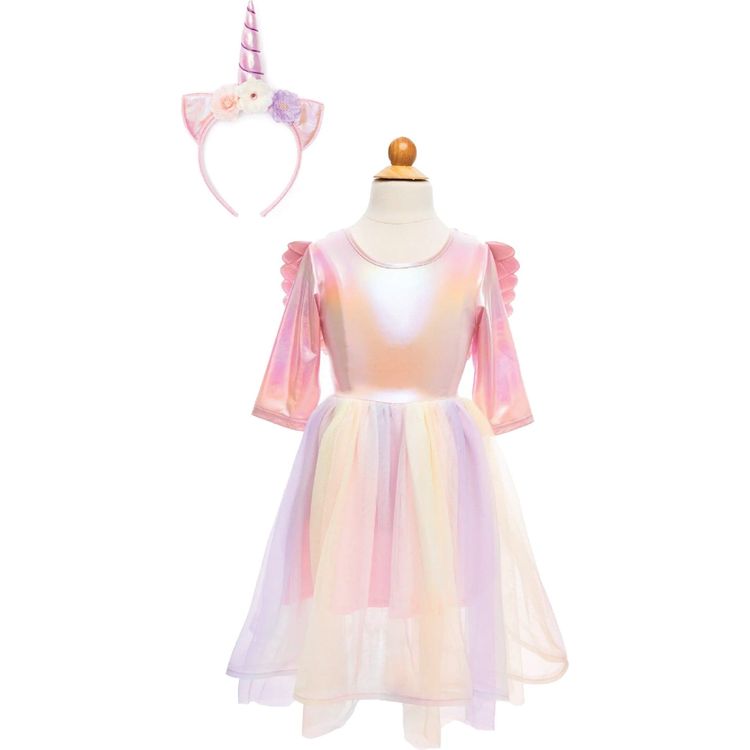 Great Pretenders Alicorn Dress with Wings & Headband- Size 3-4 Years