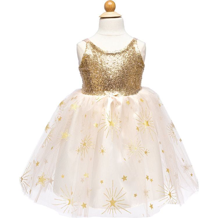 Great Pretenders Glam Party Gold Dress - Size 7-8 Years