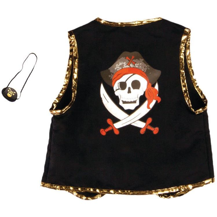 Great Pretenders Pirate Vest & Eye Patch - Size 4-7