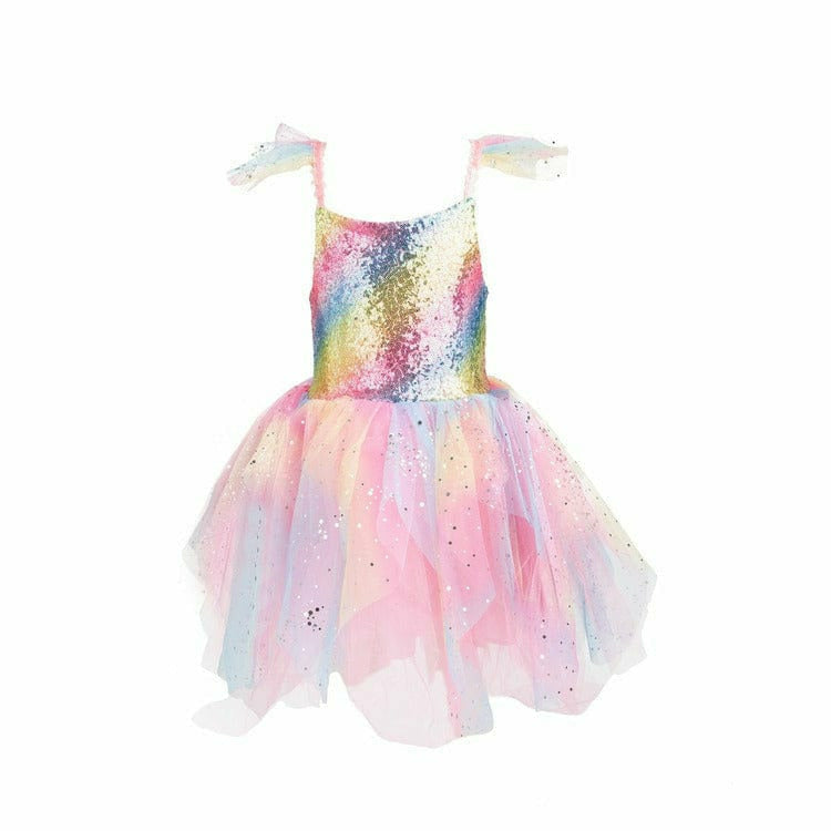 Great Pretenders Rainbow Fairy Dress & Wings, Multi, Size 5-6