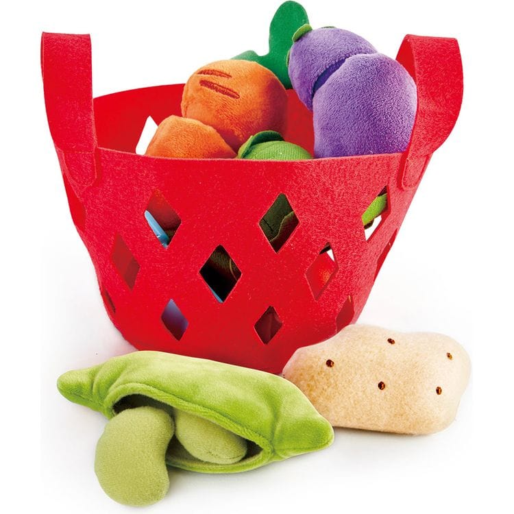 Hape Pretend Play Felt Vegetable Basket