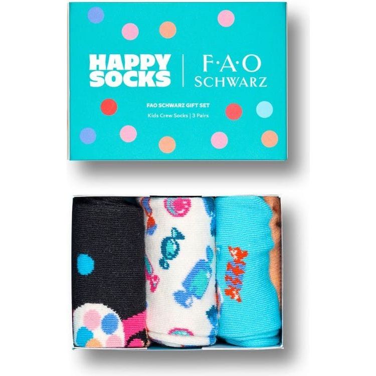 Happy Socks Kids 3-Pack Candy Socks Gift Set - Size 4-6 Years