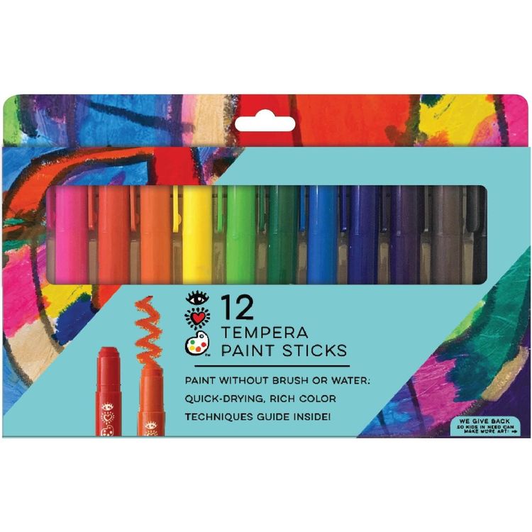 iHeartArt 12 Tempera Paint Sticks