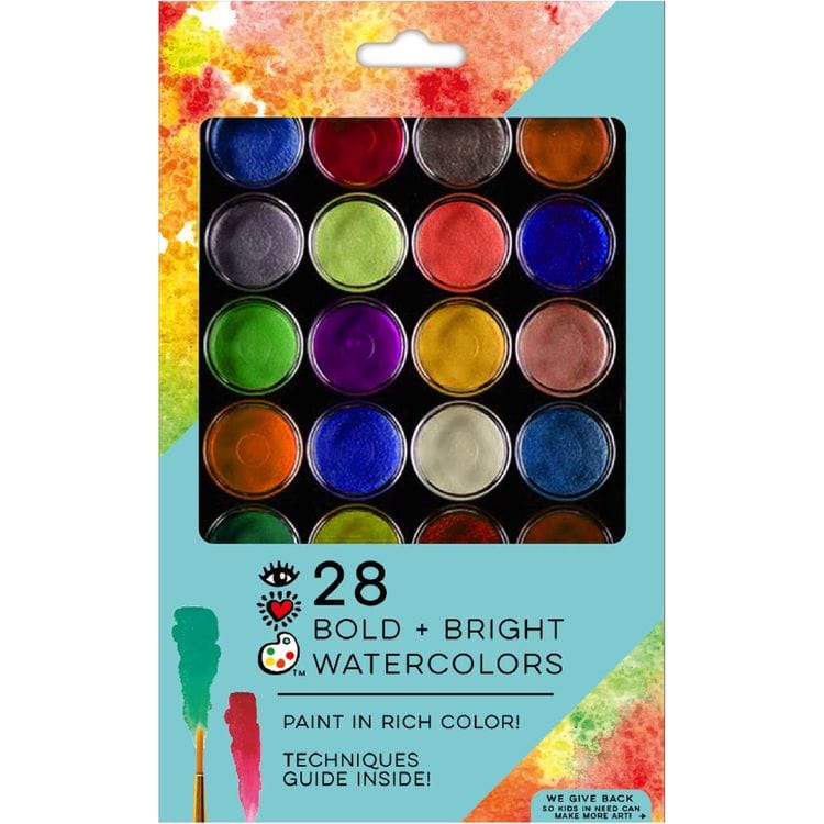 iHeartArt 28 Bold + Bright Watercolor Paints