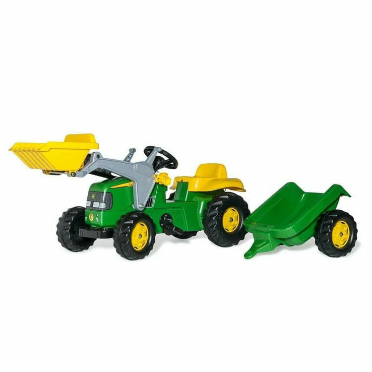 John Deere John Deere Kid Pedal Tractor with Front Loader & Removable Trailer