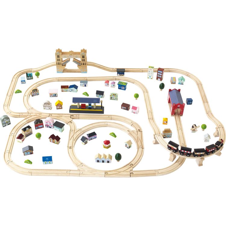 Le Toy Van London Wood Train Set – 120 Pieces