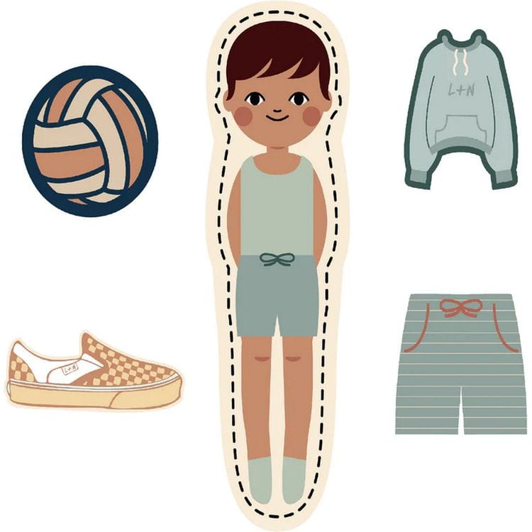 Light + Nine Nimix Paper Doll Boy 5-Piece Set