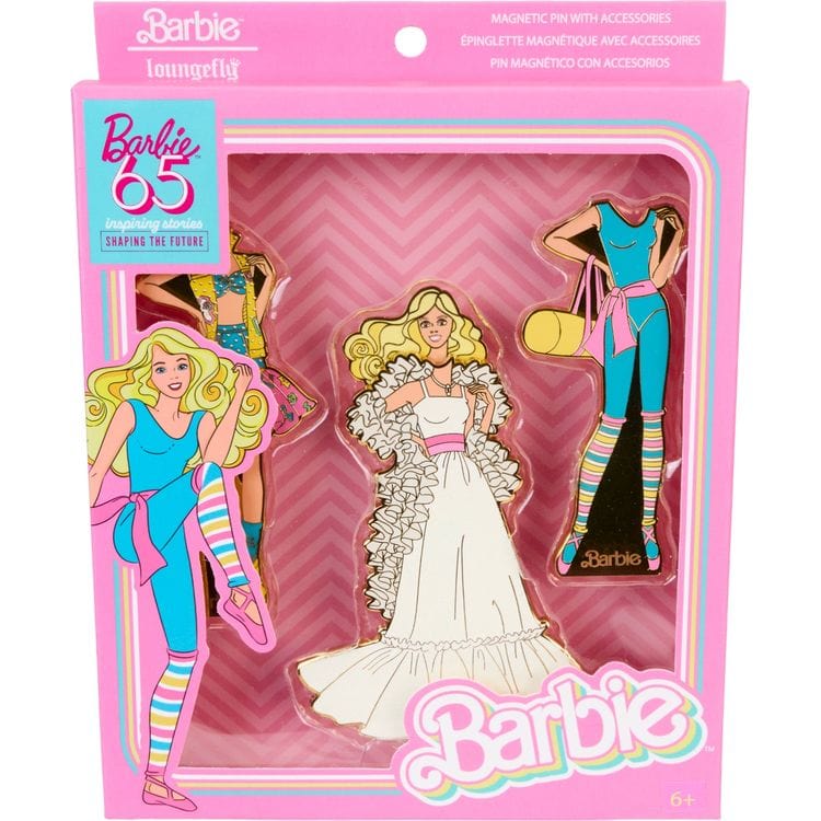 Loungefly Barbie™ 65th Anniversary Paper Doll Magnetic Pin Set