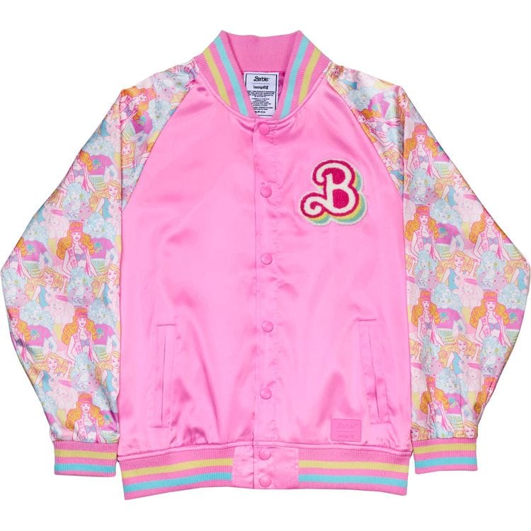 Loungefly Barbie™ 65th Anniversary Unisex Bomber Jacket - Size Large