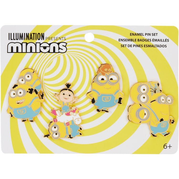 Loungefly Despicable Me Minions 4-Piece Pin Set