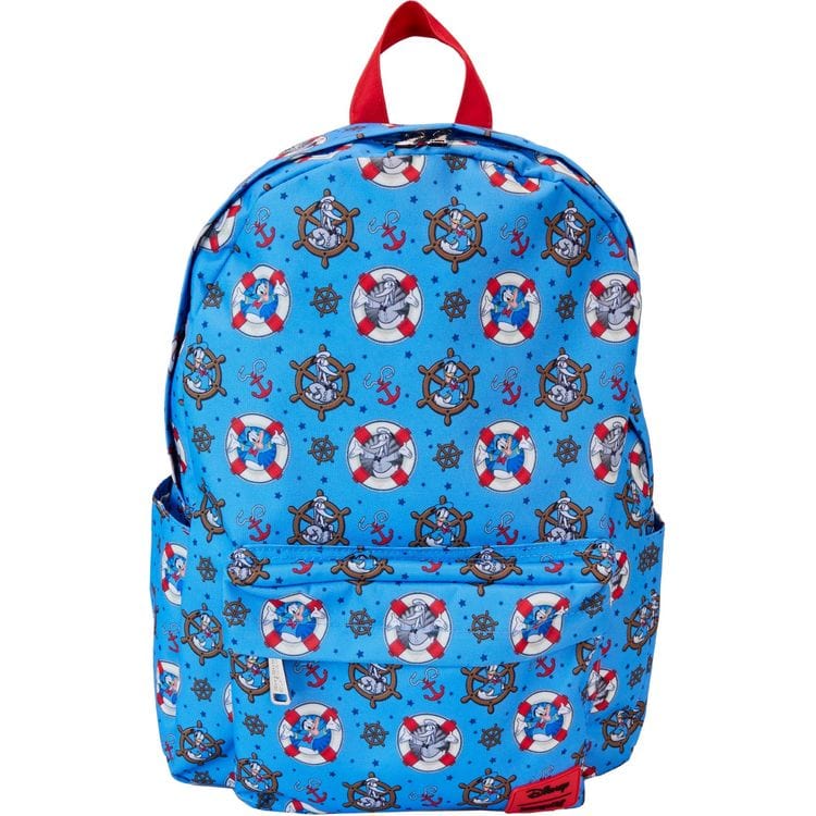 Loungefly Donald Duck 90th Anniversary All-Over Print Nylon Full-Size Backpack