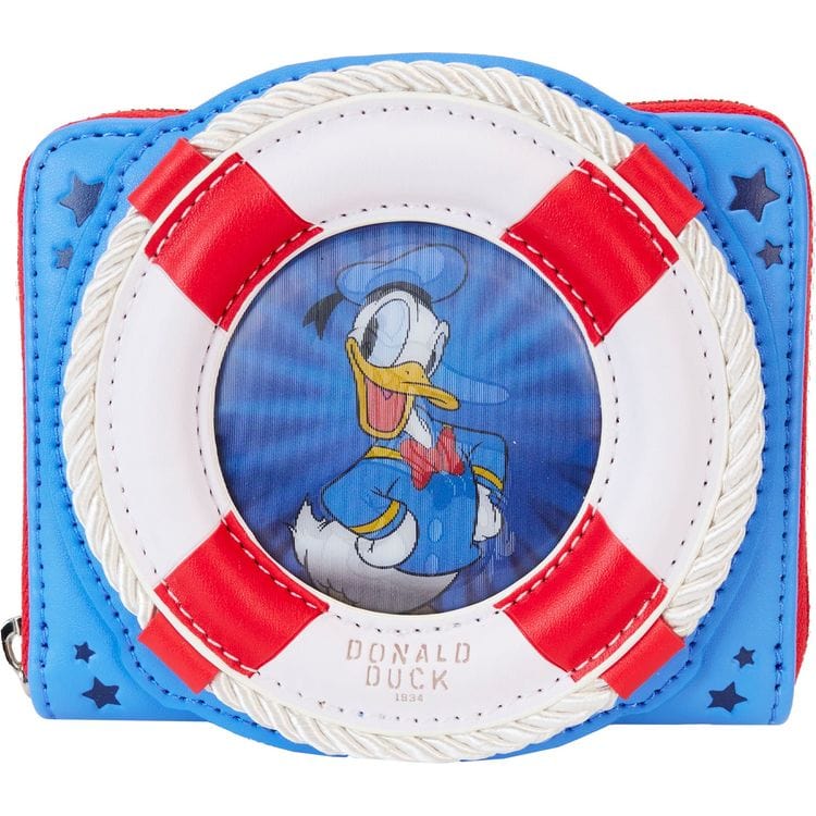 Loungefly Donald Duck 90th Anniversary Lenticular Zip Around Wallet