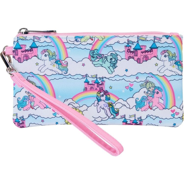 Loungefly My Little Pony Sky Scene All-Over Print Nylon Zipper Pouch Wristlet