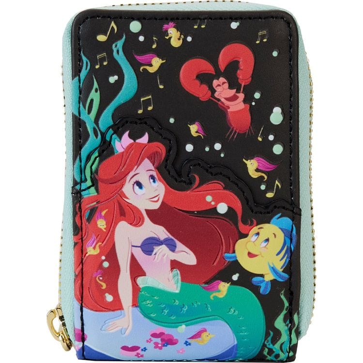 Loungefly The Little Mermaid 35th Anniversary Life is the Bubbles Accordion Zip Around Wallet