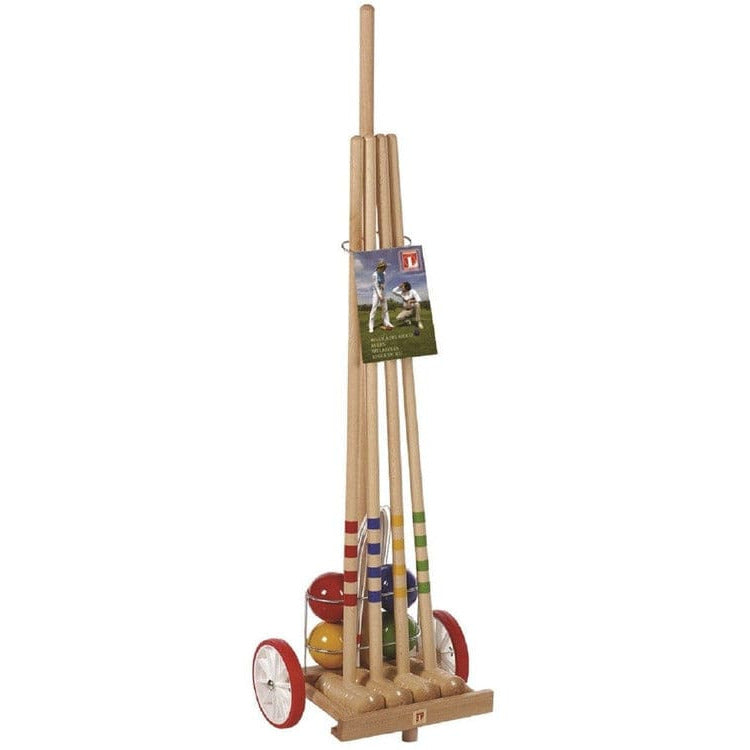 Lucio Londero 4 Player Croquet Set with Trolley