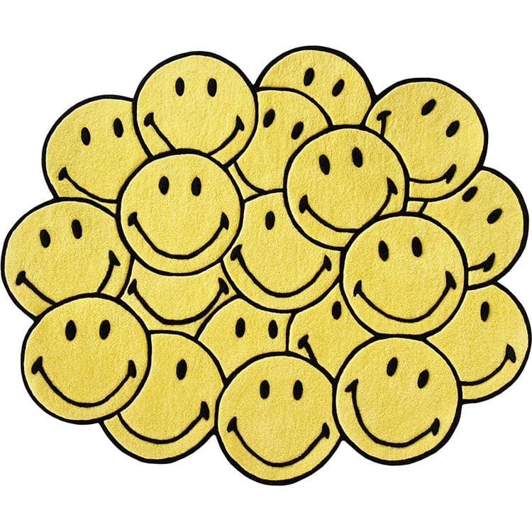 Maison Deux Smiley Bunch Rug - Yellow